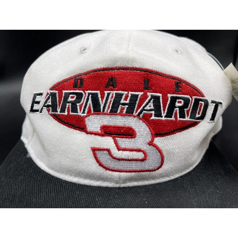 VTG 1996 Nutmeg Mills Chase Authentic Dale Earnhardt 3 NASCAR White Baseball Hat